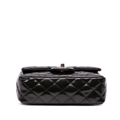 Mini Rectangular Classic Striped Patent Single Flap