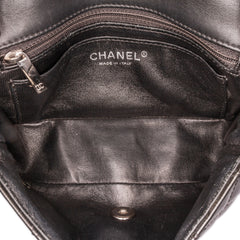 Mini Rectangular Classic Striped Patent Single Flap