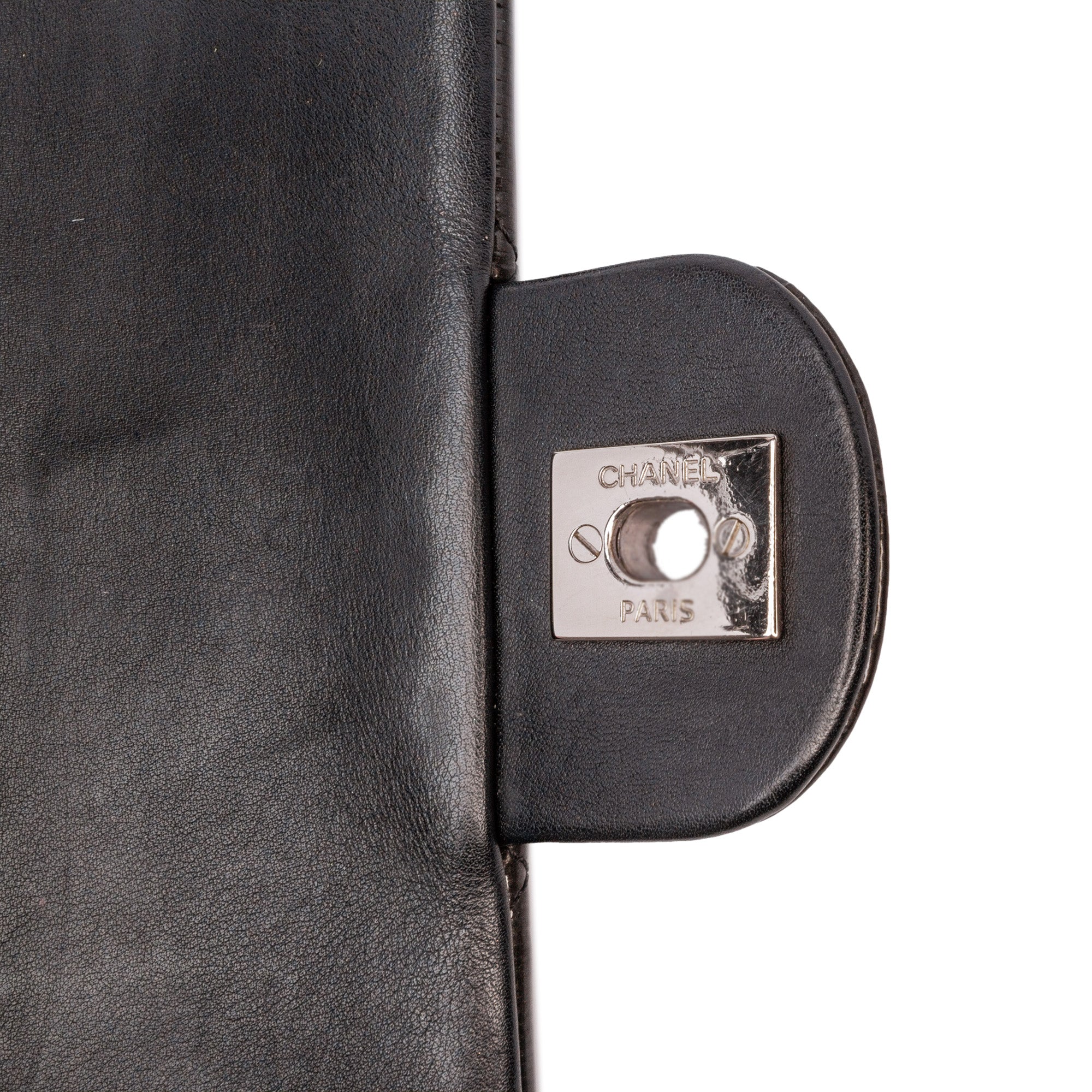 Mini Rectangular Classic Striped Patent Single Flap