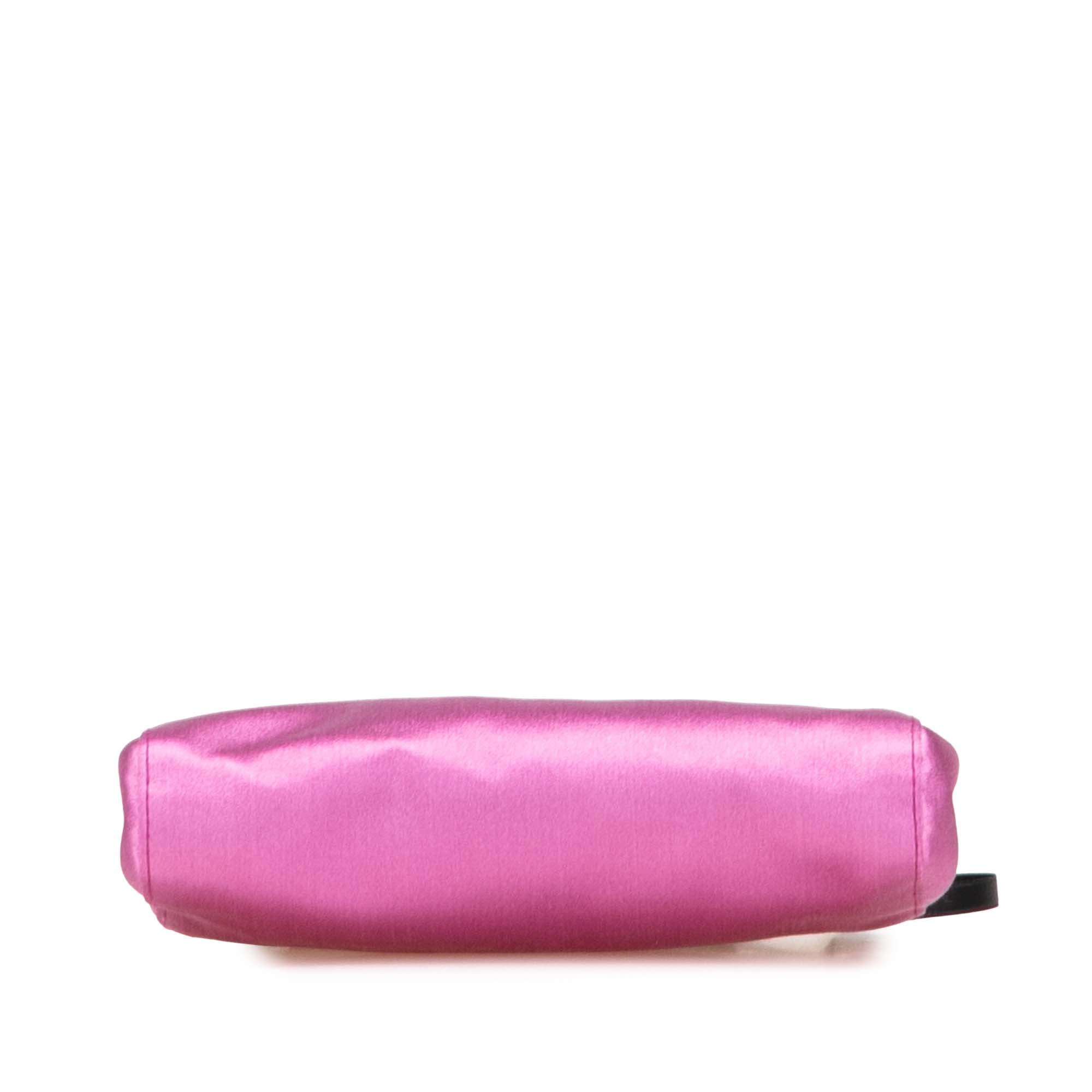 Satin Clasp Clutch on Strap