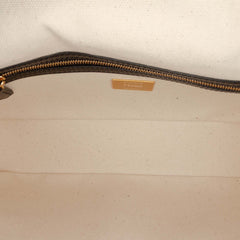 Chinese Valentines Day Zucca Embroidered Canvas Baguette Satchel