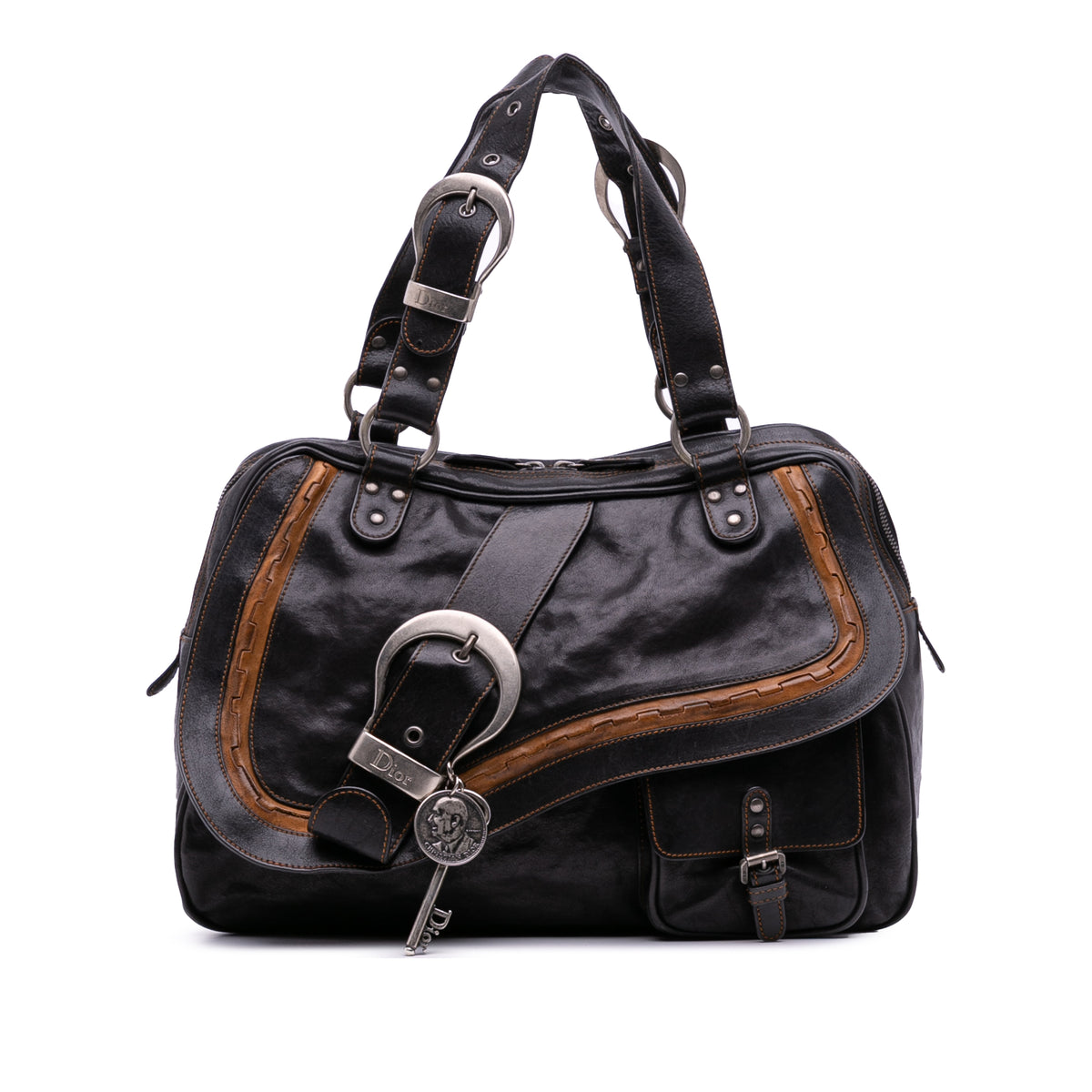 Calfskin Gaucho Double Saddle Shoulder Bag