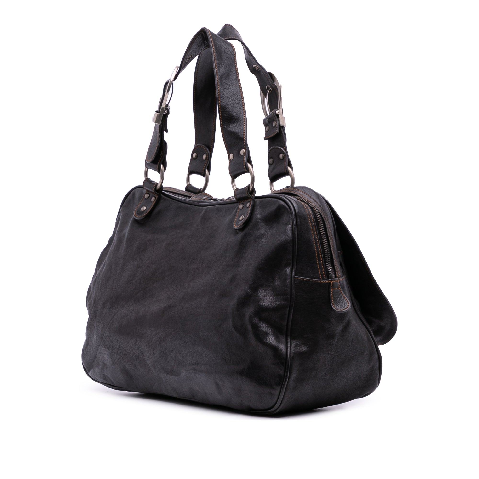 Calfskin Gaucho Double Saddle Shoulder Bag
