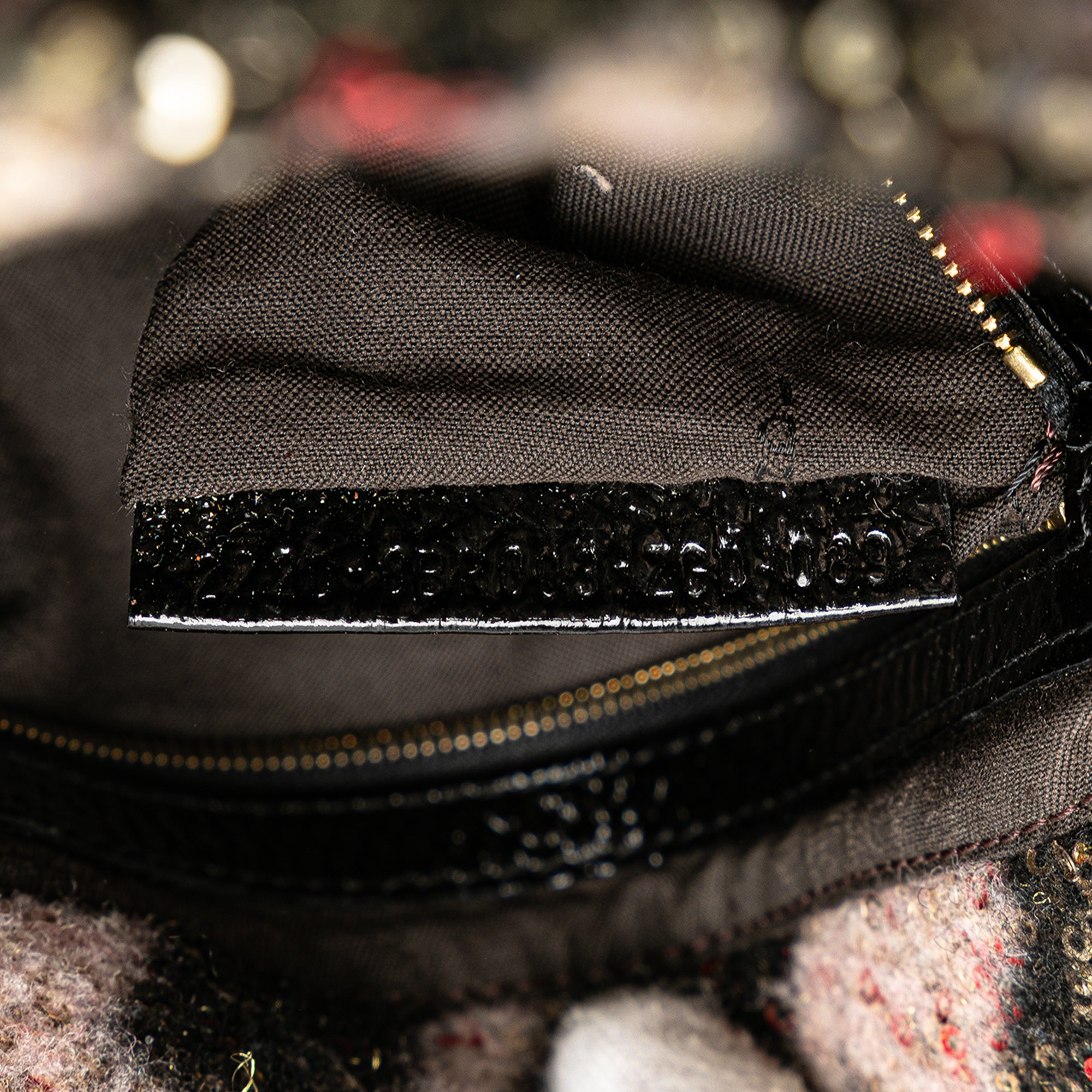 Zucca Wool Sequined Double Flap Shoulder Bag