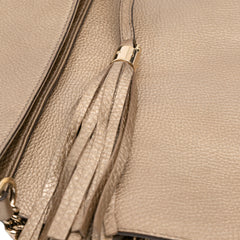 Medium Metallic Leather Soho Chain Flap Crossbody