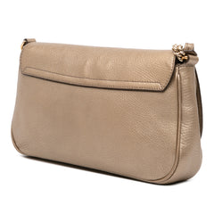Medium Metallic Leather Soho Chain Flap Crossbody