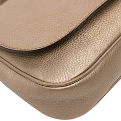 Medium Metallic Leather Soho Chain Flap Crossbody