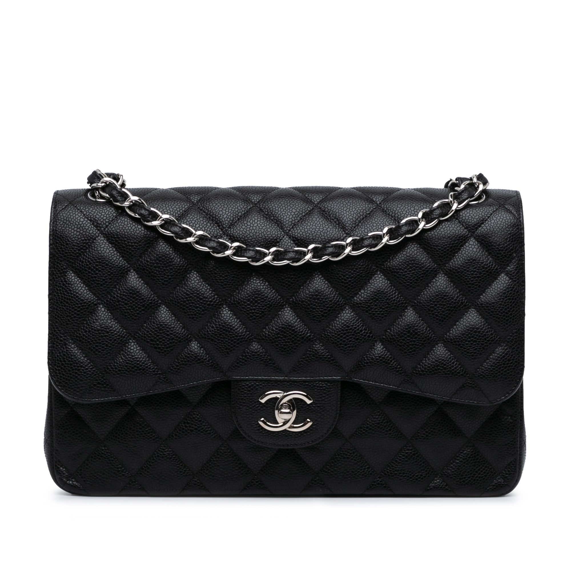 Jumbo Classic Caviar Double Flap