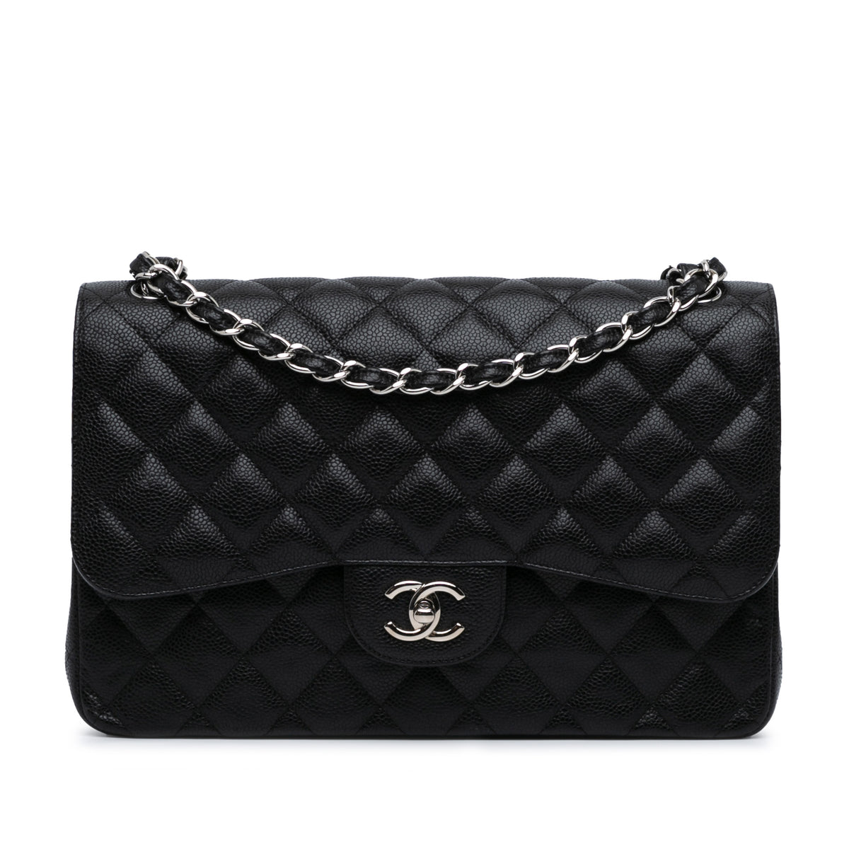 Jumbo Classic Caviar Double Flap