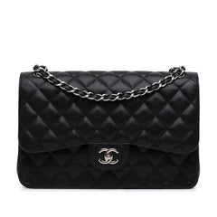 Jumbo Classic Caviar Double Flap