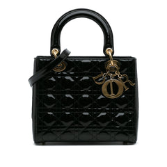 Medium Patent Cannage Lady Dior