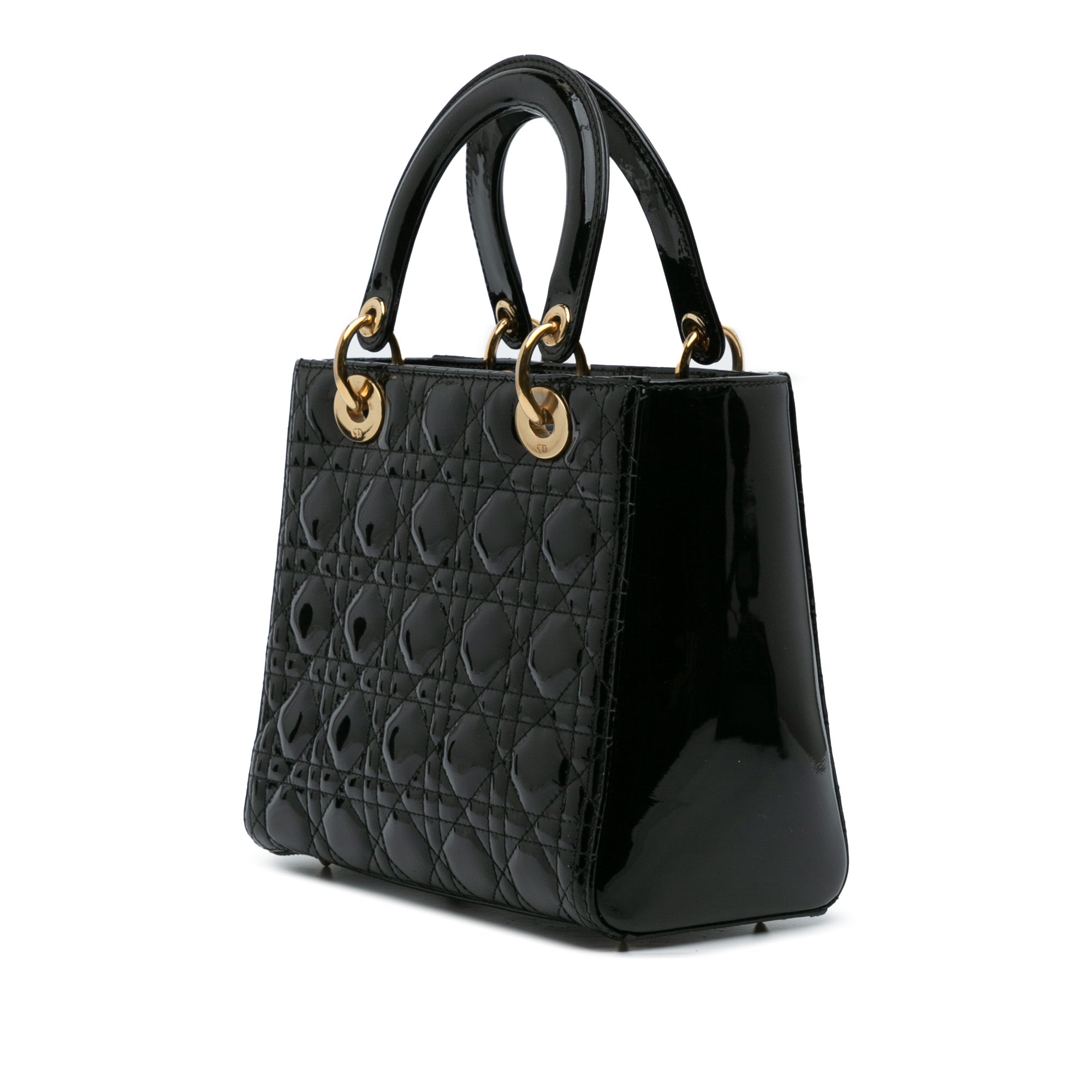 Medium Patent Cannage Lady Dior