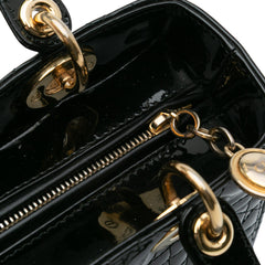 Medium Patent Cannage Lady Dior
