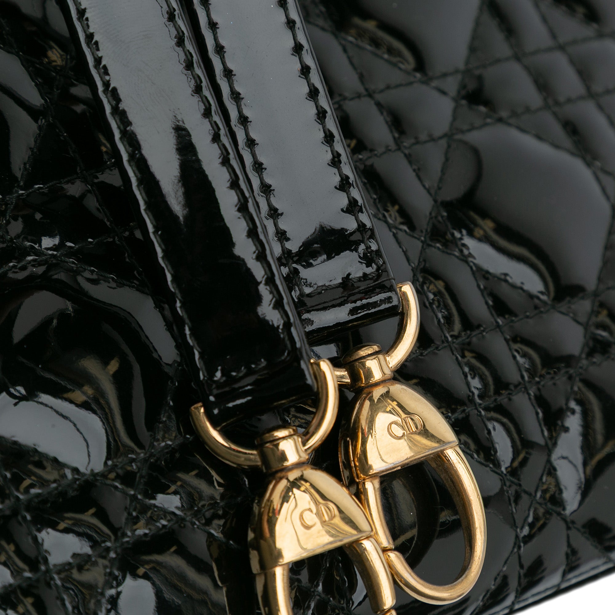 Medium Patent Cannage Lady Dior