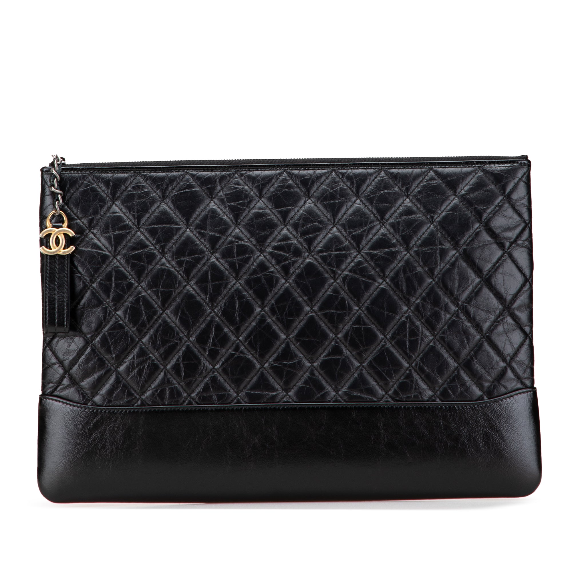 Large Aged Calfskin Gabrielle O Case Clutch