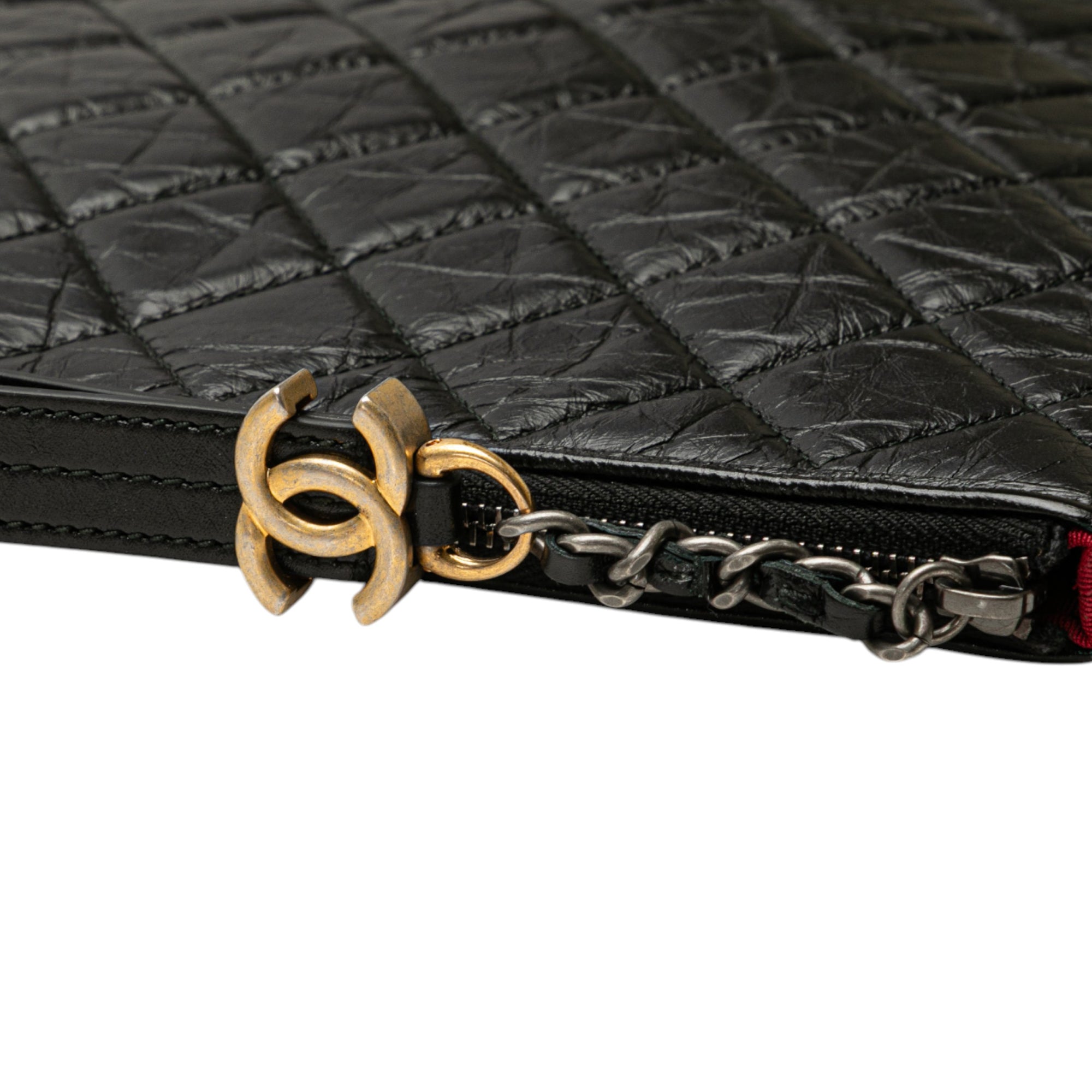 Large Aged Calfskin Gabrielle O Case Clutch