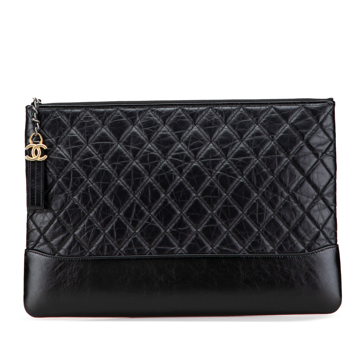 Large Aged Calfskin Gabrielle O Case Clutch