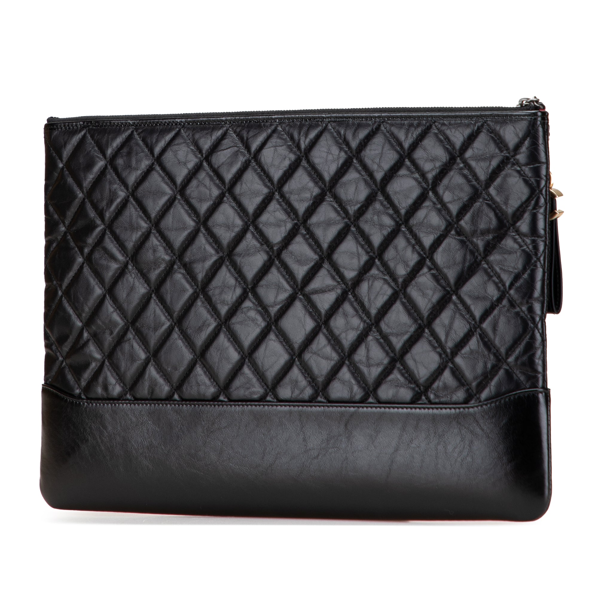Large Aged Calfskin Gabrielle O Case Clutch