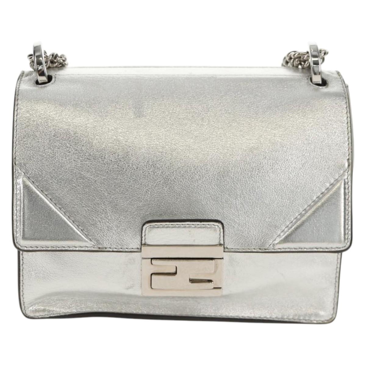 Fendi Kan U Shoulder Bag silver