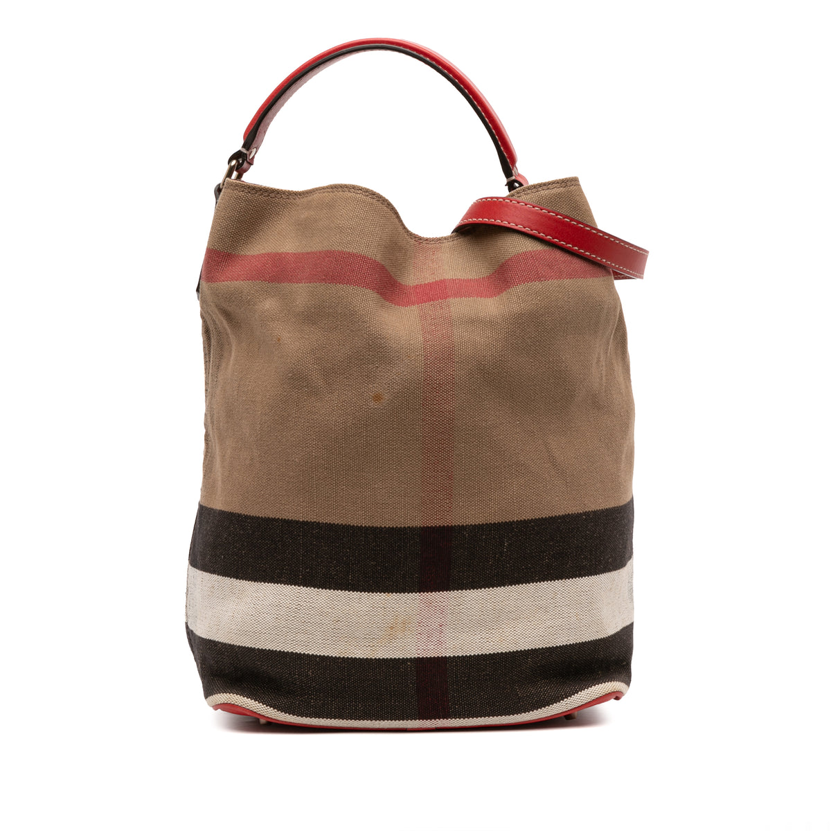 Medium Mega Check Canvas Ashby Bucket Bag