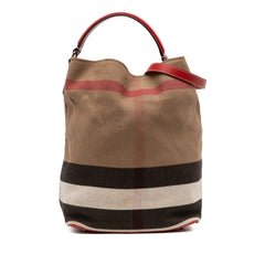 Medium Mega Check Canvas Ashby Bucket Bag