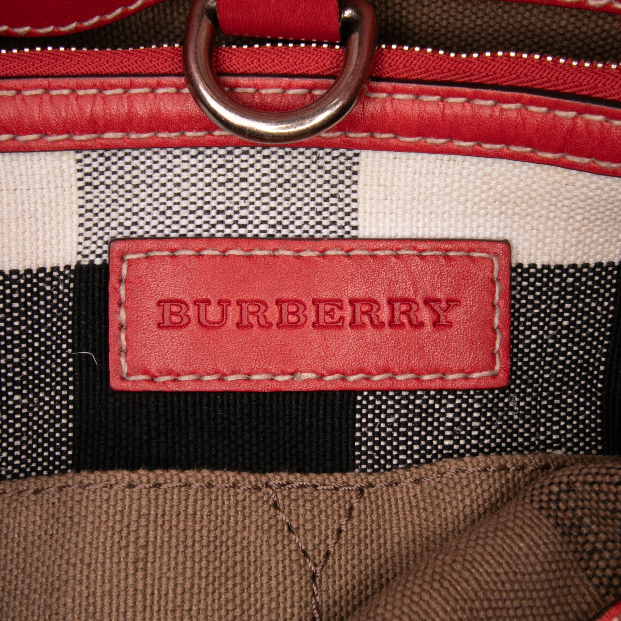 Medium Mega Check Canvas Ashby Bucket Bag