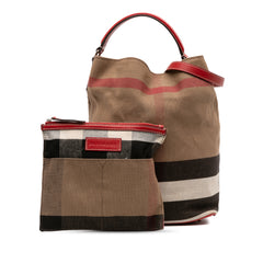 Medium Mega Check Canvas Ashby Bucket Bag