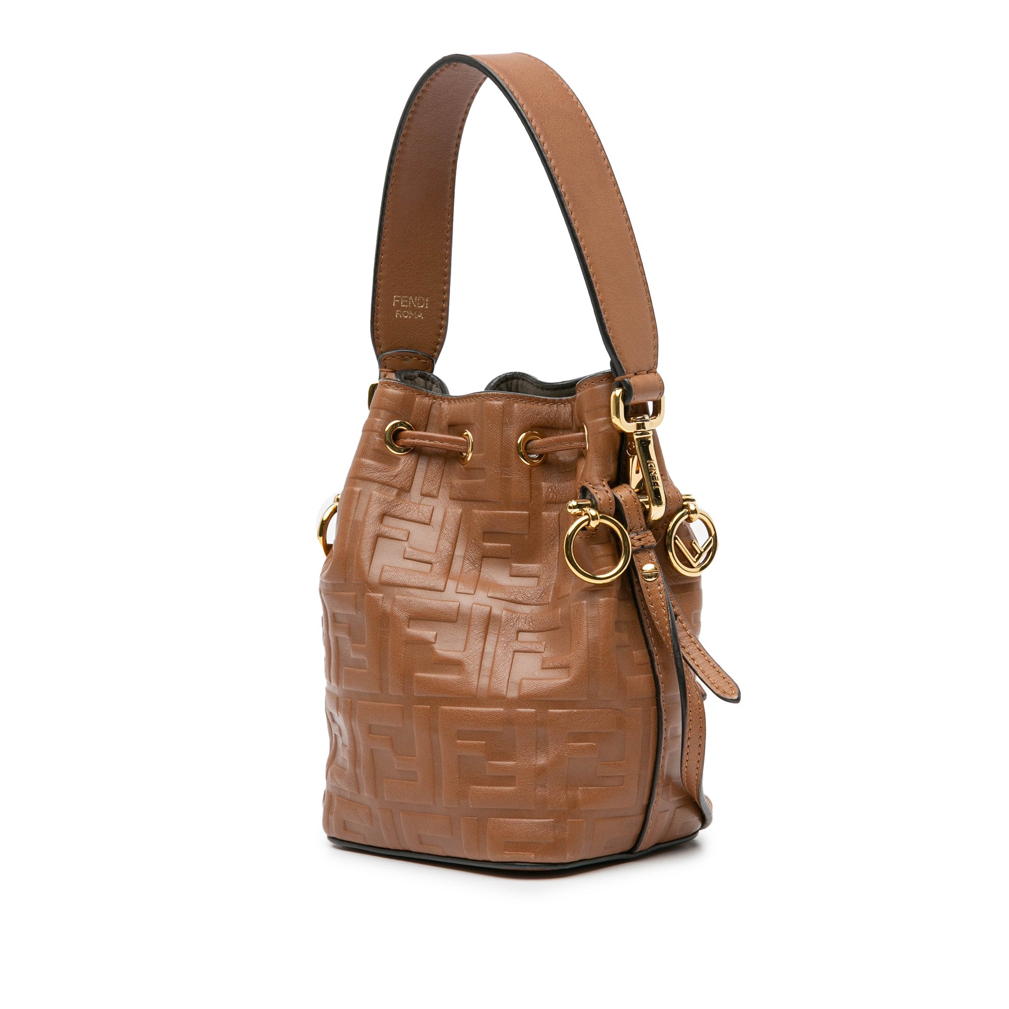 Mini Zucca Embossed Leather Mon Tresor Satchel