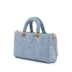 Medium Denim Macrocannage Lady D Joy Satchel