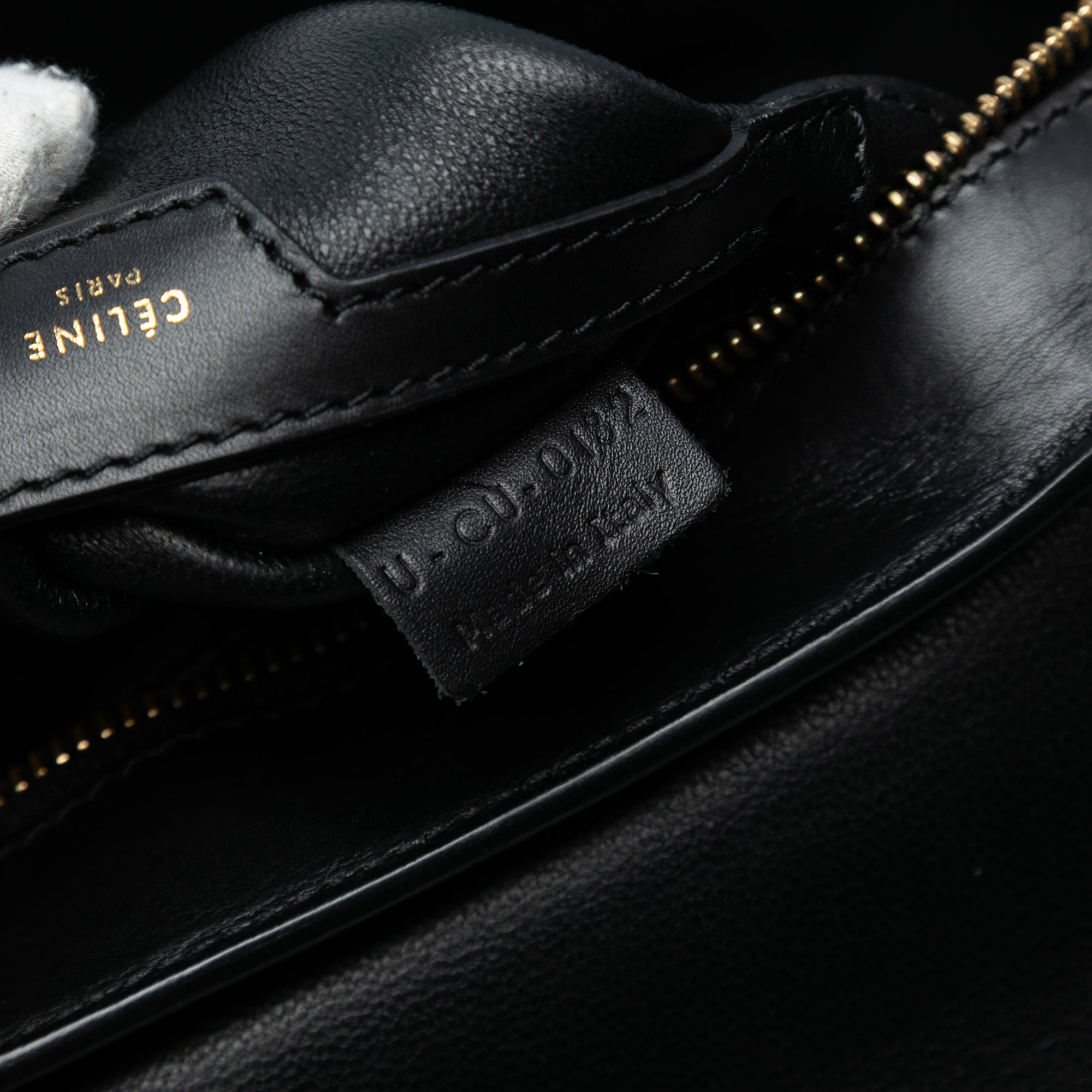 Medium Tricolor Calfskin and Suede Trapeze Satchel