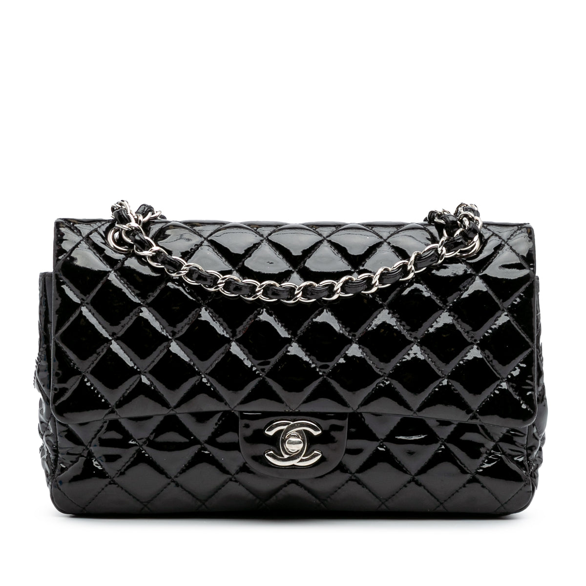 Medium Classic Patent Double Flap
