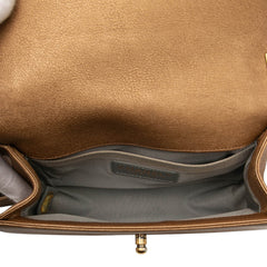 Small Quilted Metallic Lambskin Interwoven CC Boy Flap