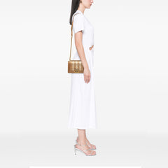 Small Quilted Metallic Lambskin Interwoven CC Boy Flap