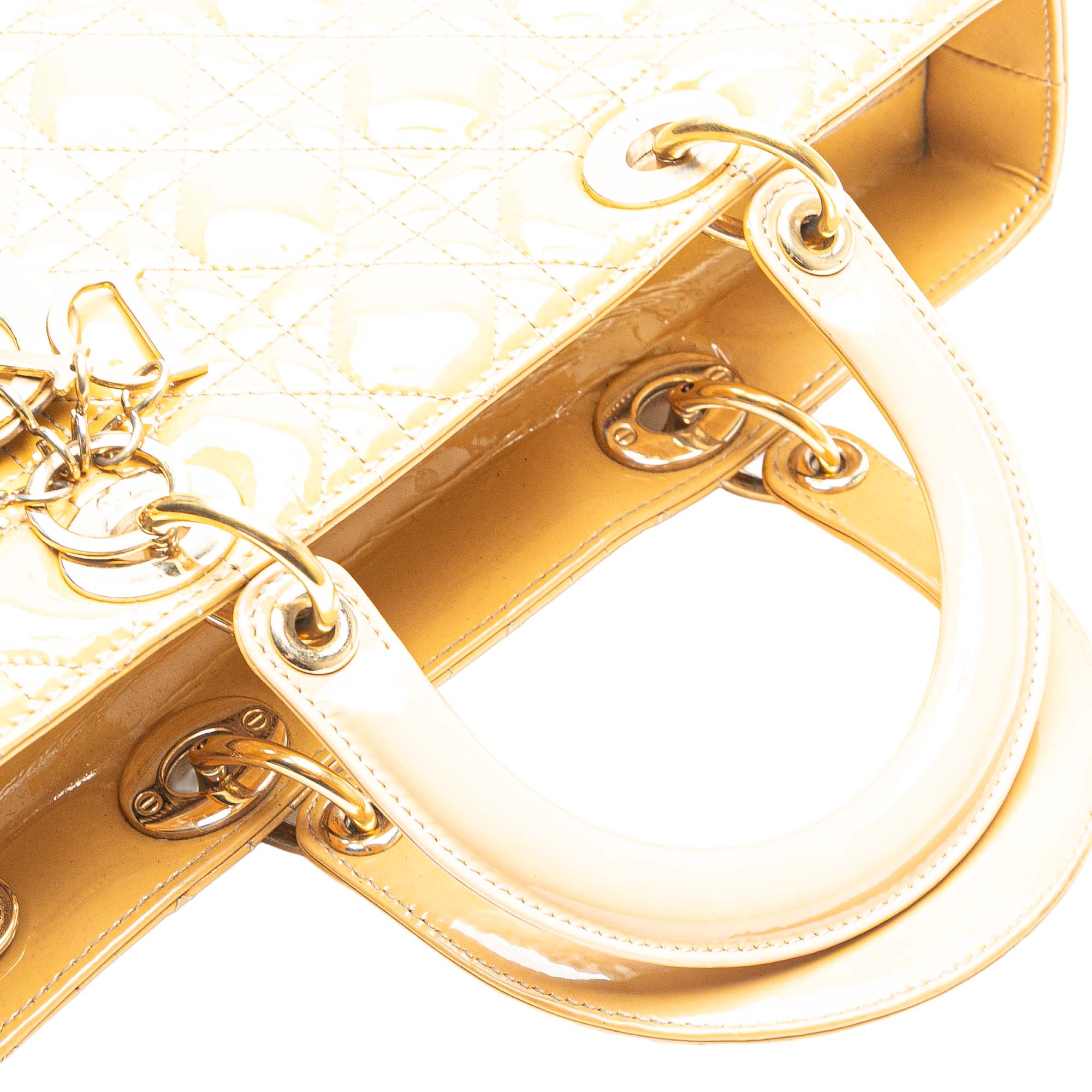 Large Patent Cannage Lady Dior