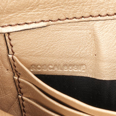 Embossed Grain Check Leather Langley Crossbody