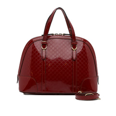 Medium Patent Microguccissima Nice Dome Satchel_8