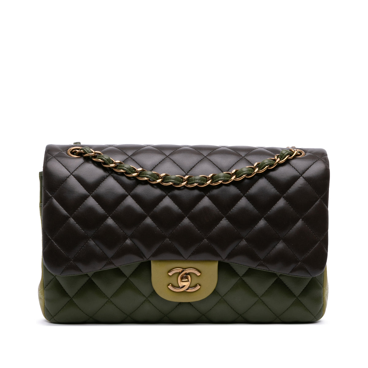 Jumbo Classic Tricolor Lambskin Double Flap