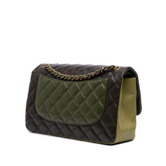 Jumbo Classic Tricolor Lambskin Double Flap