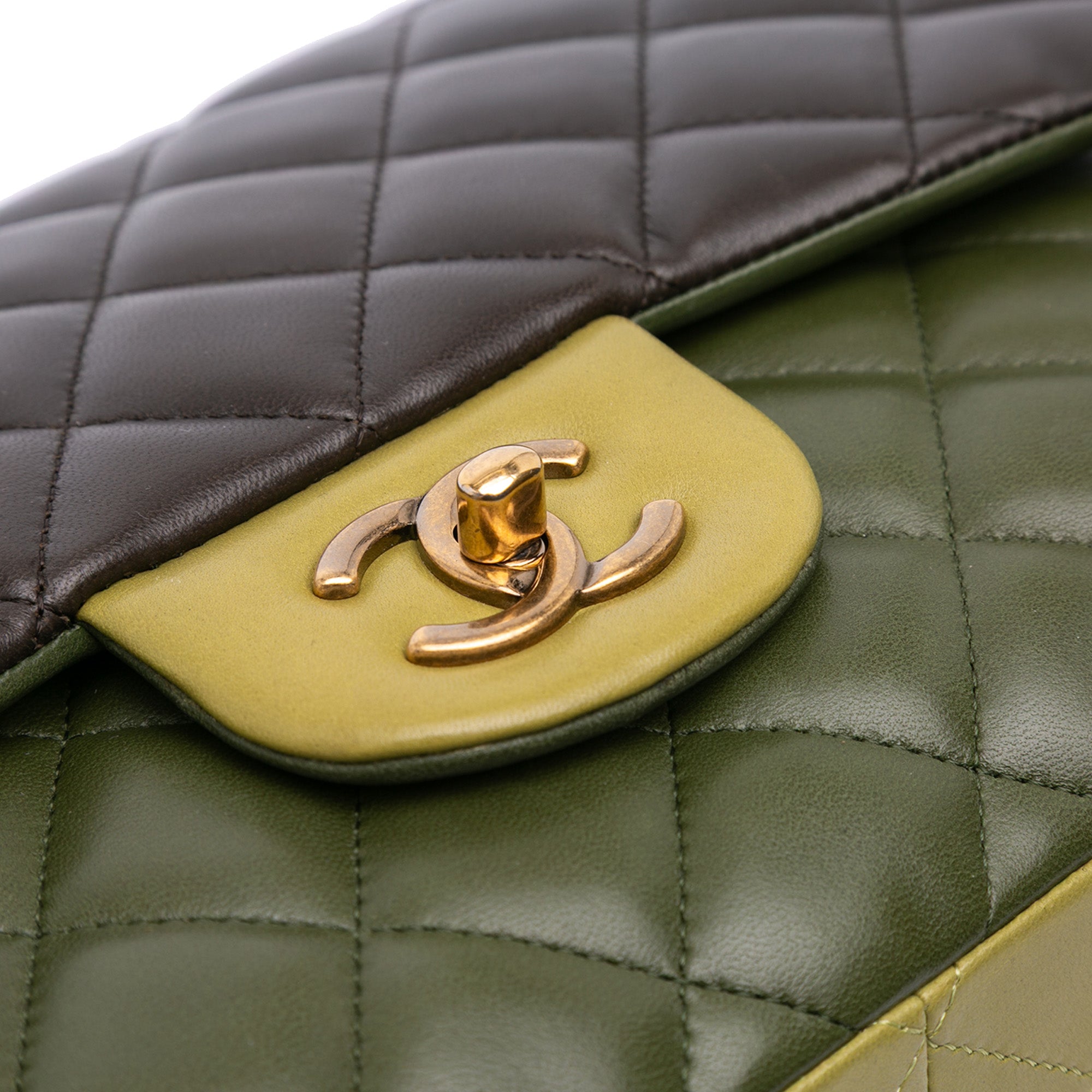 Jumbo Classic Tricolor Lambskin Double Flap