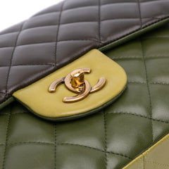 Jumbo Classic Tricolor Lambskin Double Flap