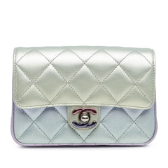 Iridescent Lambskin Wristlet Clutch Bag_0