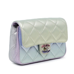 Iridescent Lambskin Wristlet Clutch Bag_1