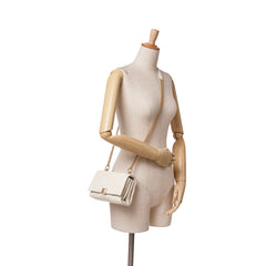 Quilted Calfskin Pearl CC Accordion Flap