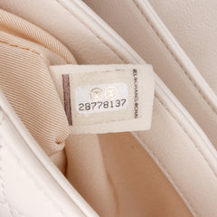 Quilted Calfskin Pearl CC Accordion Flap