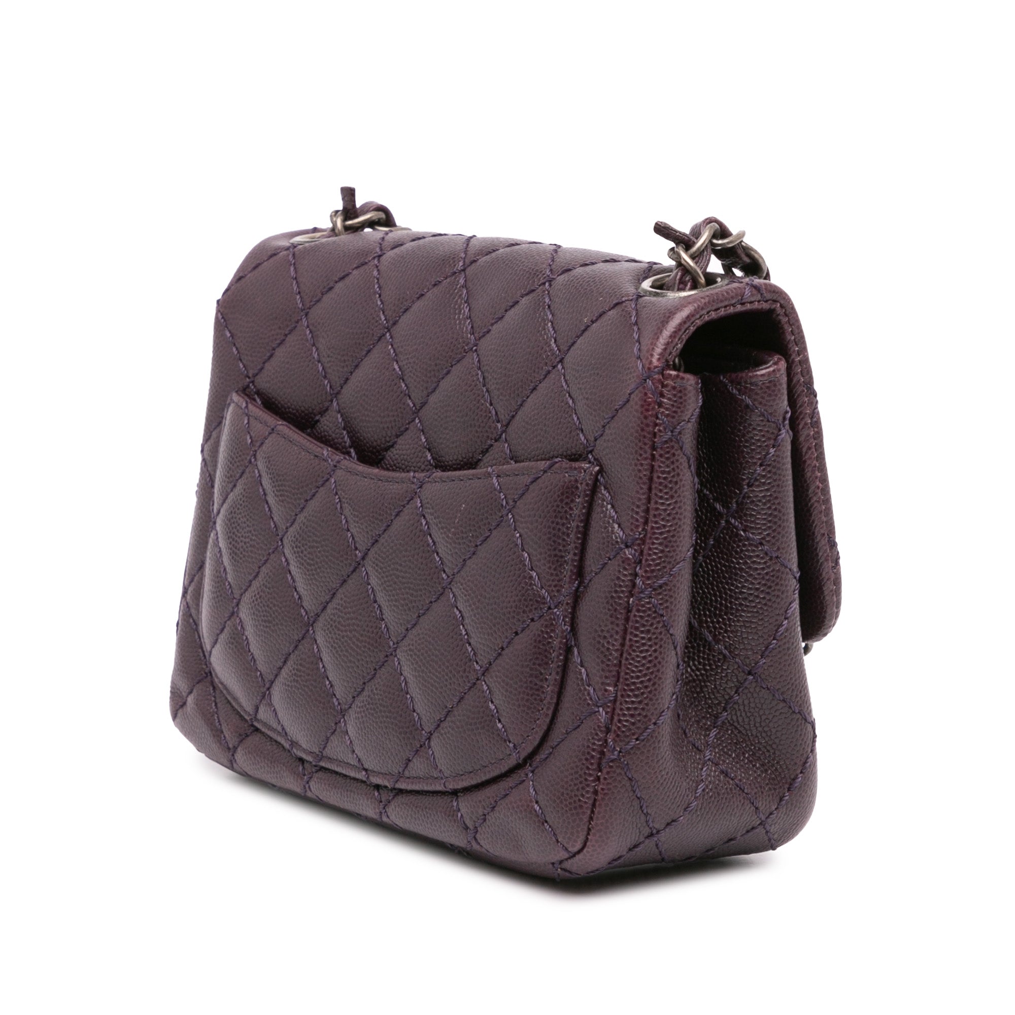 Mini Square Classic Caviar Single Flap