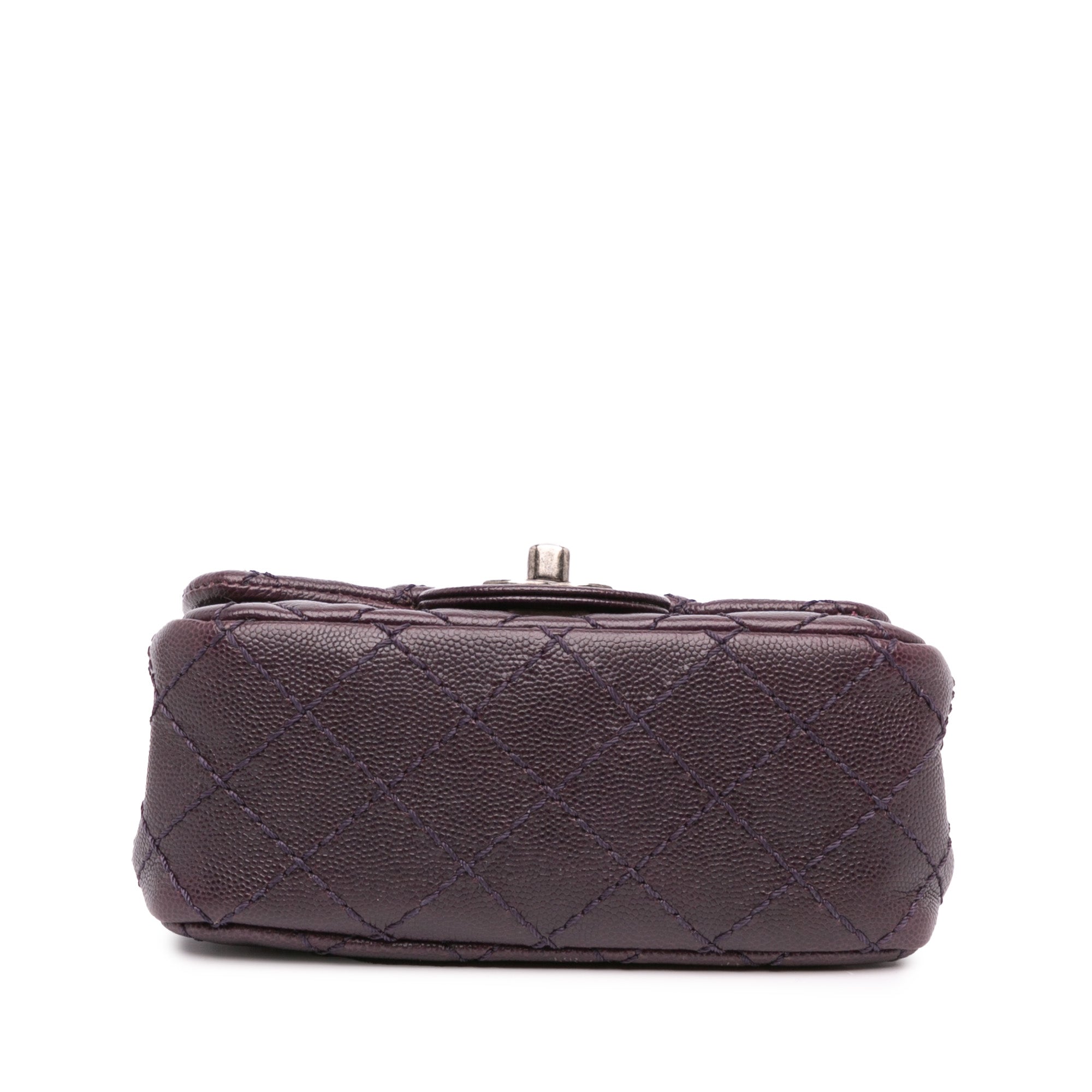 Mini Square Classic Caviar Single Flap