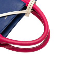 Medium Smooth Tricolor Calfskin Cabas Rive Gauche Satchel