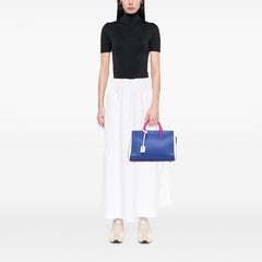 Medium Smooth Tricolor Calfskin Cabas Rive Gauche Satchel