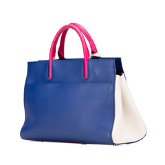 Medium Smooth Tricolor Calfskin Cabas Rive Gauche Satchel