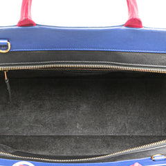 Medium Smooth Tricolor Calfskin Cabas Rive Gauche Satchel
